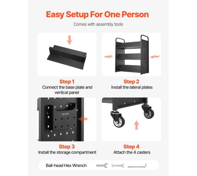 trijų aukštų riedantis knygų vežimėlis su W formos lentynomis4