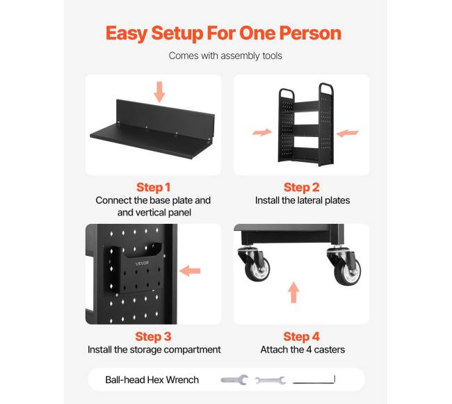 3 lygmenų vienpusis knygų vežimėlis4