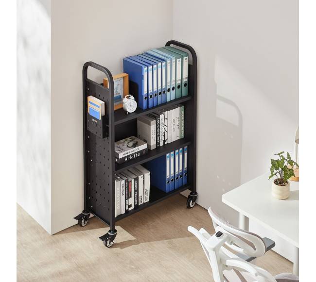 3 lygmenų vienpusis knygų vežimėlis7