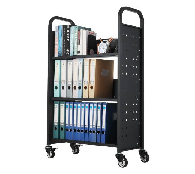 3 lygmenų vienpusis knygų vežimėlis10