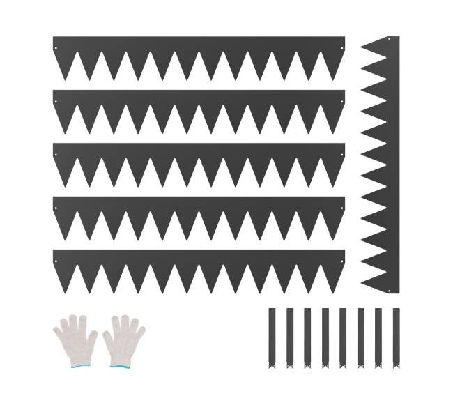 Plieninis vejos kraštinių tvirtinimas, 6 vnt., juodas0