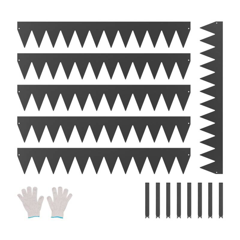 Plieninis vejos kraštinių tvirtinimas, 6 vnt., juodas0