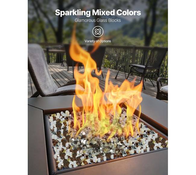 Varinis aukso aiškus ugnies stiklas 4.5 kg1