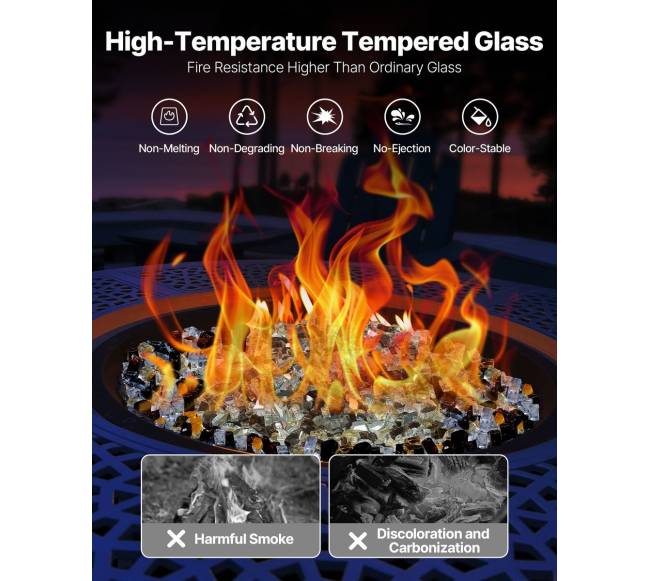 Varinis aukso aiškus ugnies stiklas 4.5 kg2