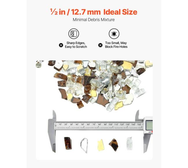 Varinis aukso aiškus ugnies stiklas 4.5 kg4