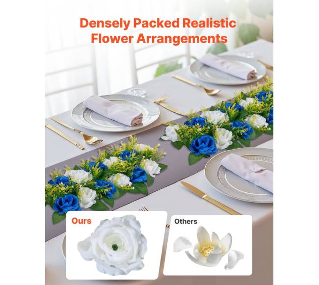 Dirbtinių gėlių puokštės vestuvių dekoracijoms1