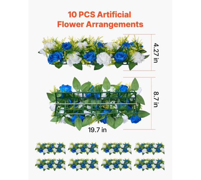 Dirbtinių gėlių puokštės vestuvių dekoracijoms2