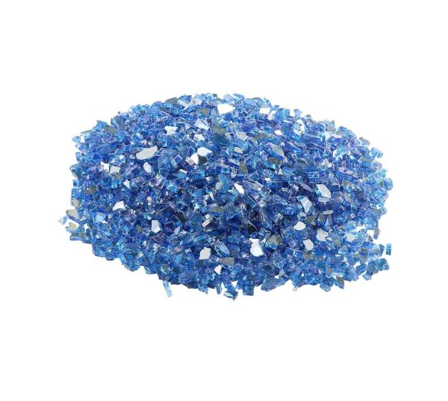 mėlynos spalvos židinys stiklo uolienos 4,5 kg0