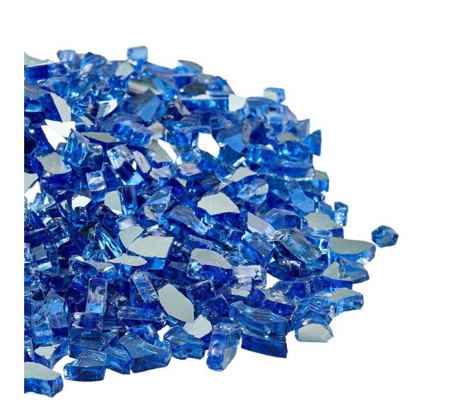 mėlynos spalvos židinys stiklo uolienos 4,5 kg9