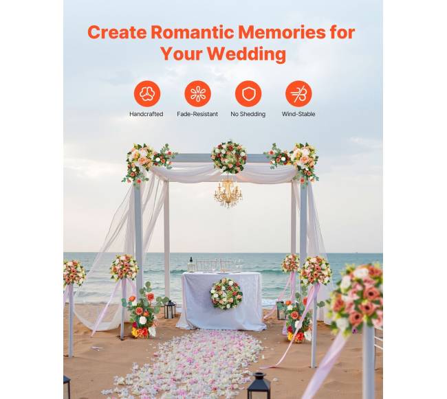 Gėlių kompozicijos vestuvėms, 4 vnt.5