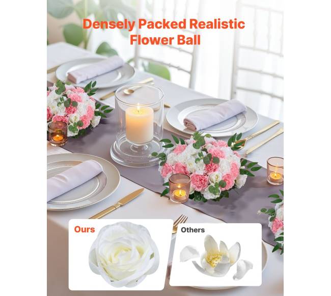 Gėlių rutuliai vestuvių dekoracijoms1