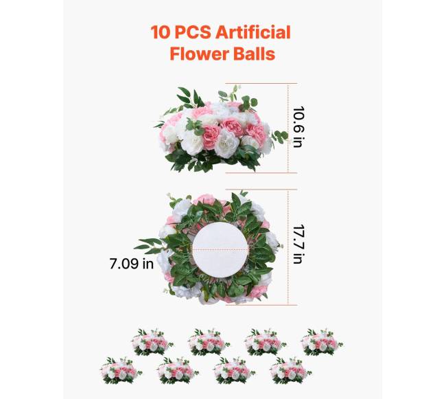 Gėlių rutuliai vestuvių dekoracijoms2