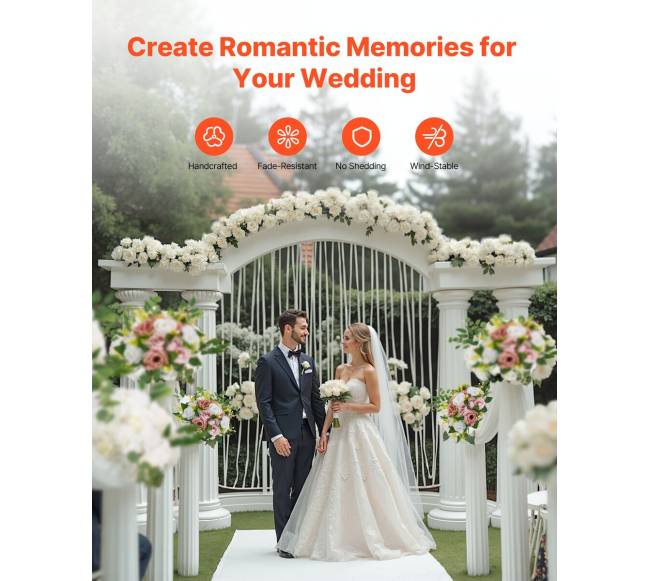 gėlių rutuliai vestuviniams centriniams staliukams 24 cm rožinis ir baltas5