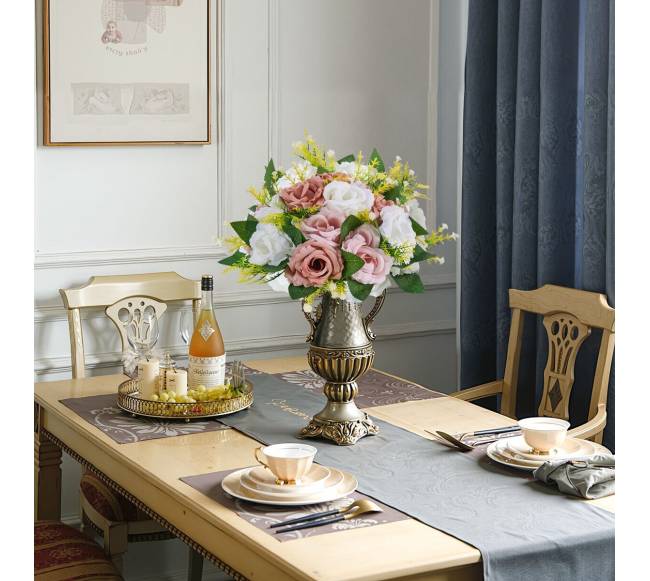 gėlių rutuliai vestuviniams centriniams staliukams 24 cm rožinis ir baltas7