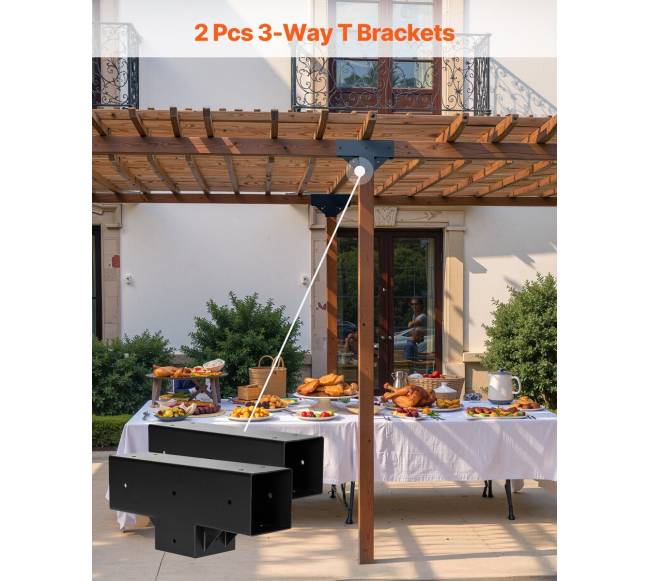 4x4 colių pergolos laikiklių rinkinys, 2 vnt.2