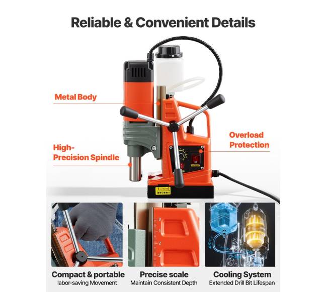 Magnetinė gręžimo mašina 1350W 50mm skersmuo5