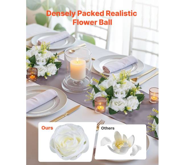 Gėlių rutuliai vestuvių centrinėms ornamentams1