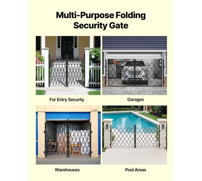 Lockable dvigubos žirklinės grotelės 320x160.5 cm5