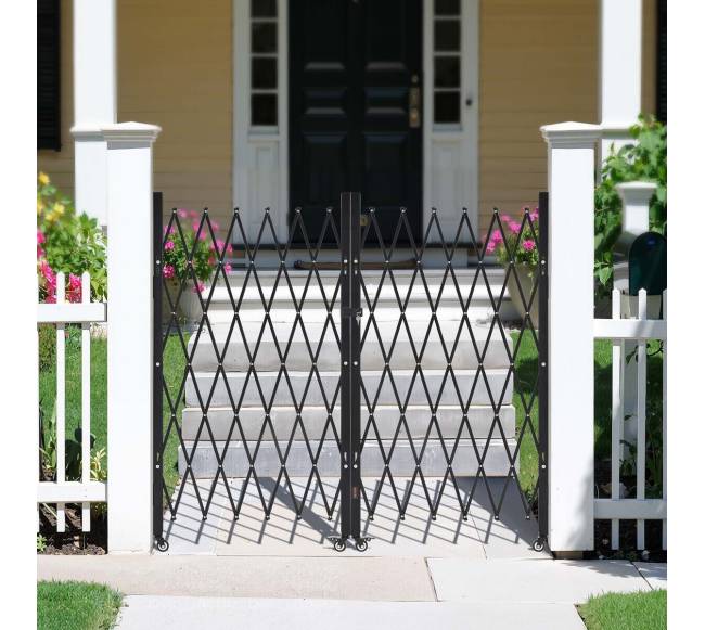 Lockable dvigubos žirklinės grotelės 320x160.5 cm7