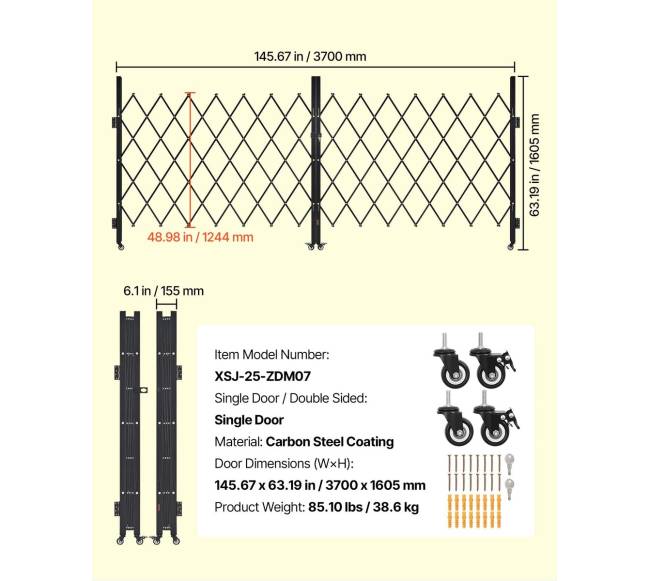 Dvigubi sulankstomi saugos vartai užrakinami6