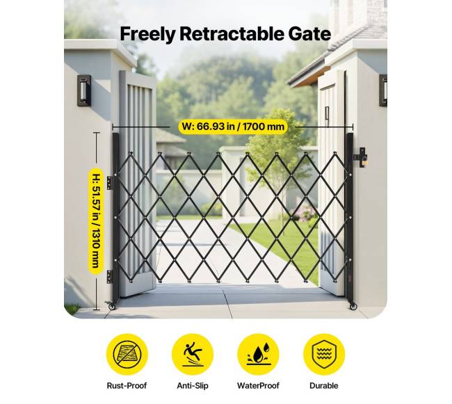 Sulankstomi užrakinami apsauginiai vartai 170 x 131 cm1