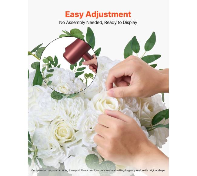 vestuviniai gėlių rutuliai, 45 cm, 10 vnt.4