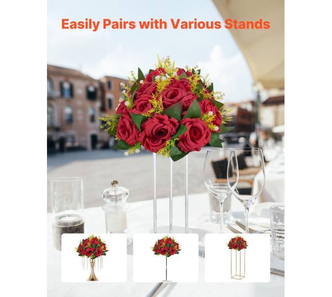 Dirbtinių gėlių rutuliai vestuvėms, 10 vnt.3