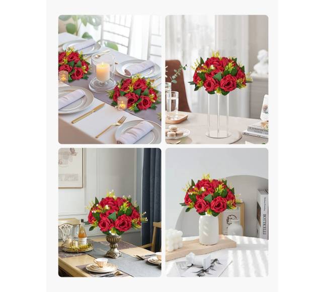 Dirbtinių gėlių rutuliai vestuvėms, 10 vnt.6