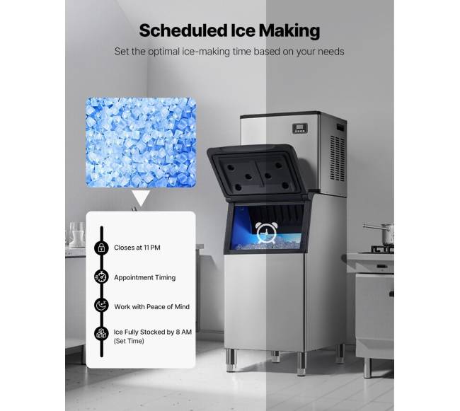 Komerciškas ledo aparatas auto valymu5