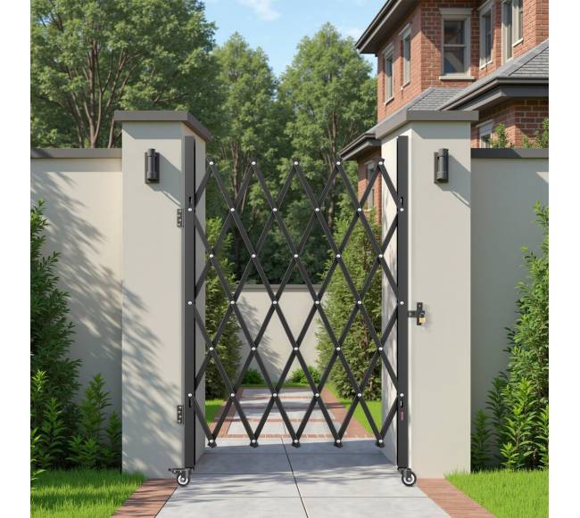 Vienos sulankstomos apsaugos grotelės su užraktu7