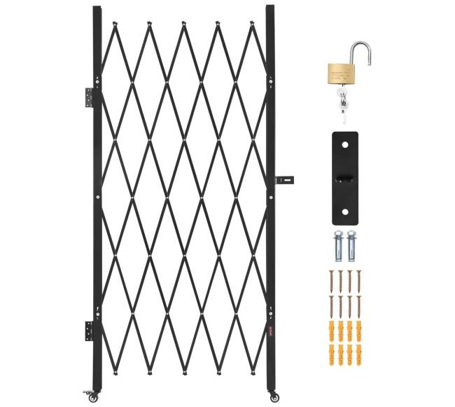 Vienos sulankstomos apsaugos grotelės su užraktu8