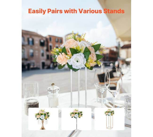 Dirbtinių gėlių kamuoliai vestuvių puošmenoms3