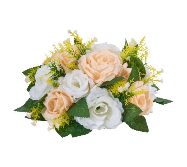 Dirbtinių gėlių kamuoliai vestuvių puošmenoms10