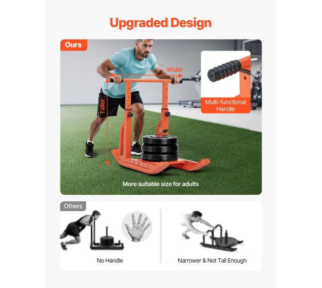 Traukimo stumiamo treniruočių rogės oranžinės1