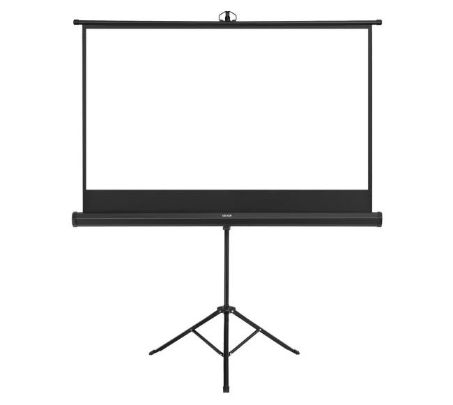 Trikojis projektorius ekranas su stovu 60 colių0