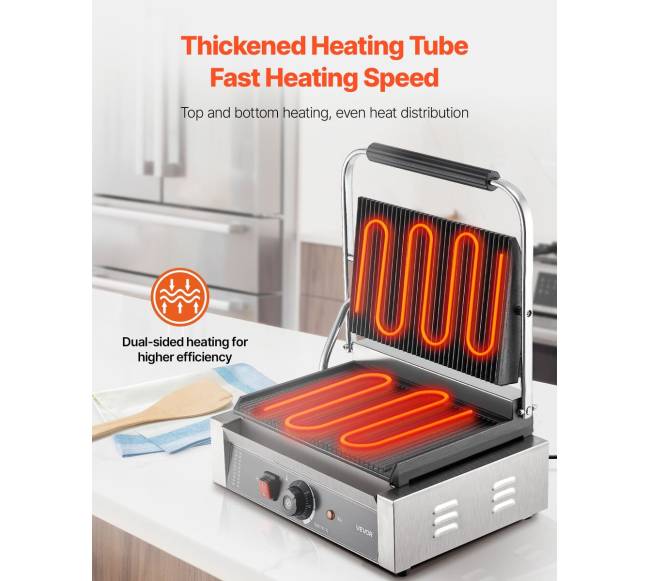 Komercinis panini grilio presas 34x23 cm1