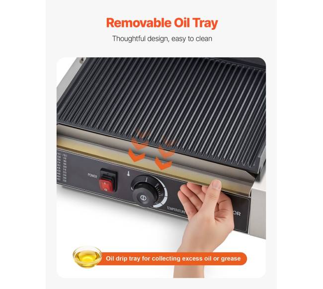 Komercinis panini grilio presas 34x23 cm3