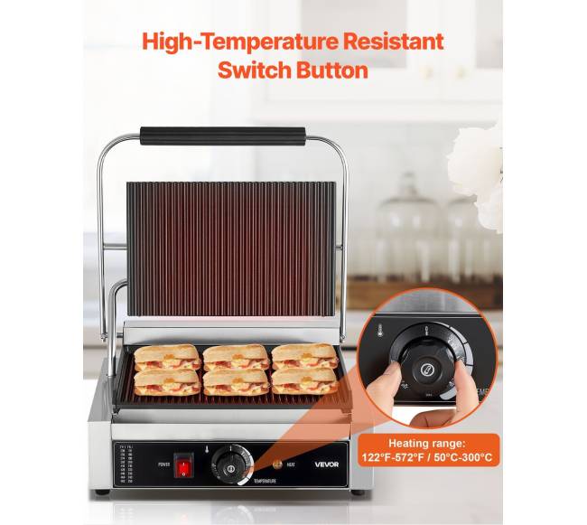 Komercinis panini grilio presas 34x23 cm4