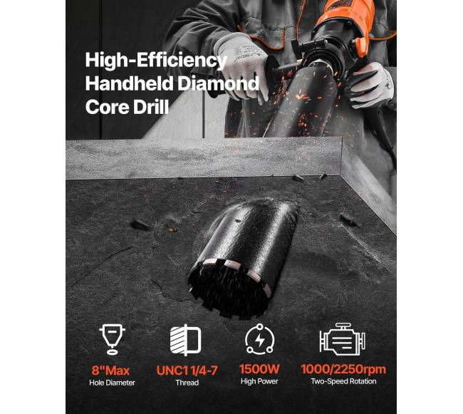 Deimantinė gręžimo mašina betonui 1500 W1