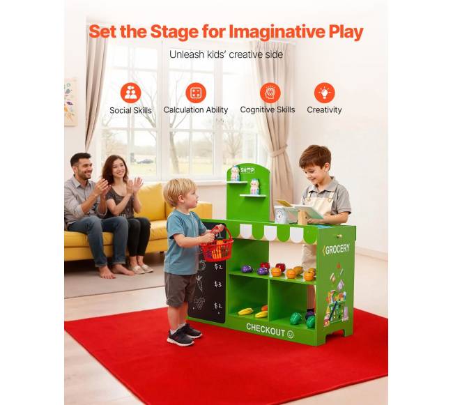 medinis vaikų prekybos stendas su kasa5