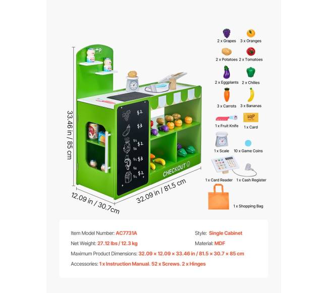 medinis vaikų prekybos stendas su kasa6