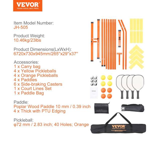 Reguliuojamas 6,7 m teniso tinklas6