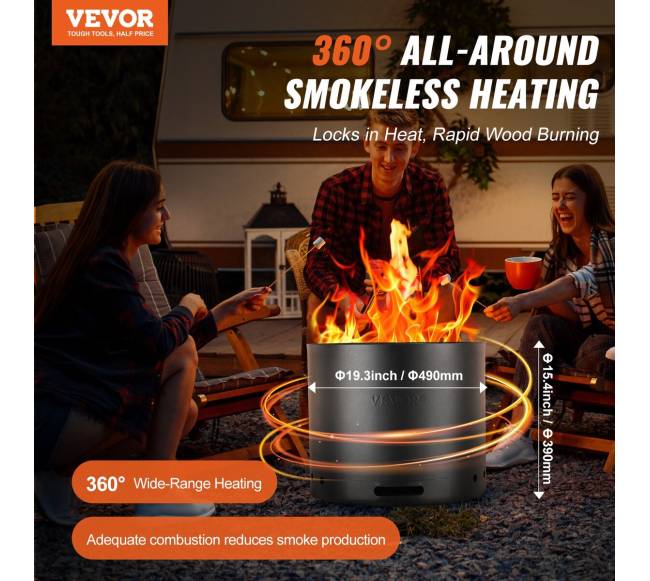 Nerūkstantis lauko židinys 49 cm1