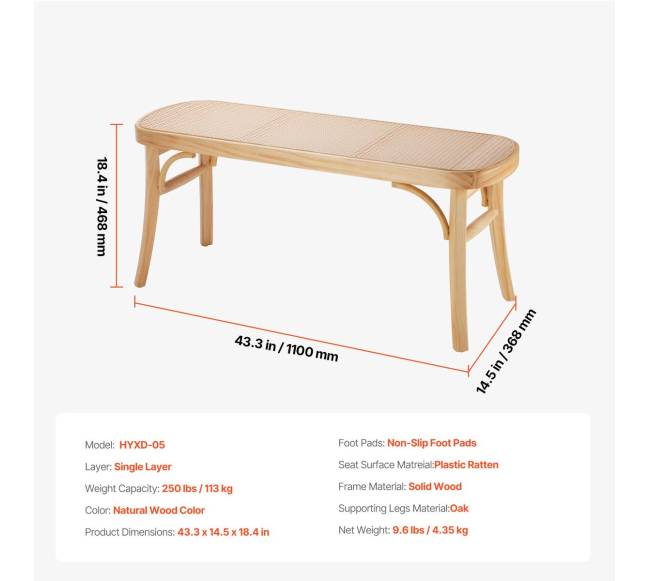 Rataninė medinė suoliukas prieškambariui ir svetainei6