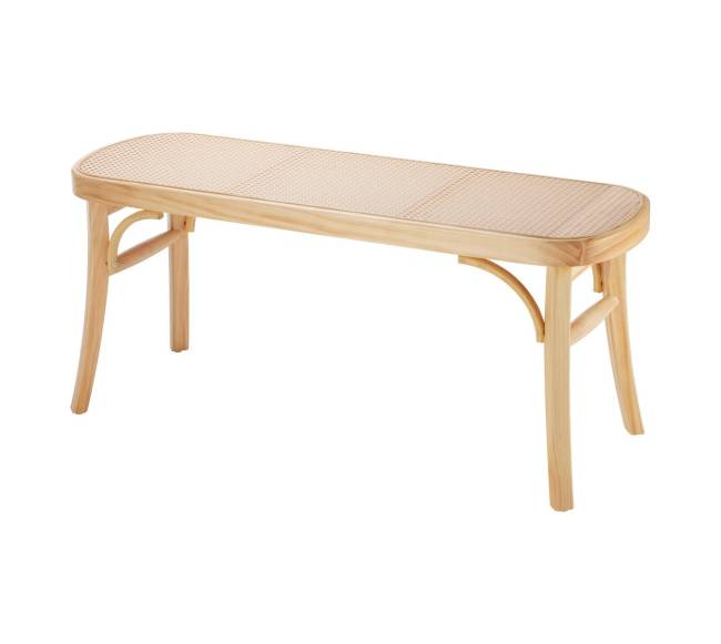 Rataninė medinė suoliukas prieškambariui ir svetainei8