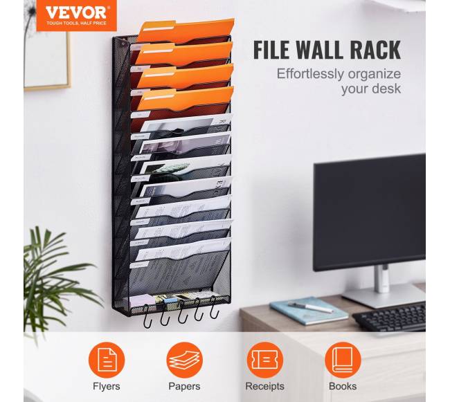 Sieninė lentyna su 12 kišenių1