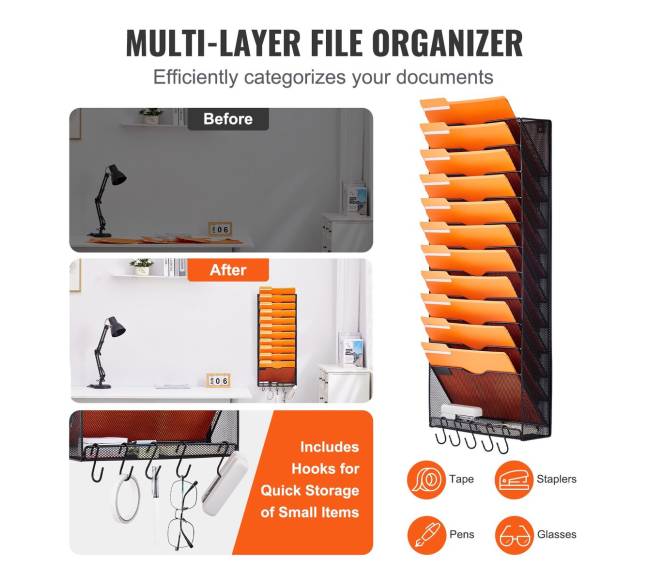 Sieninė lentyna su 12 kišenių2