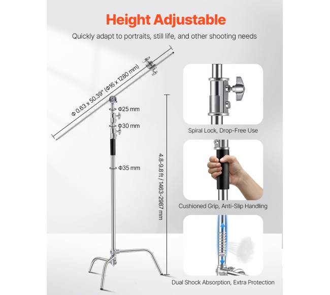 C stovas su strėle fotografijos įrangai2