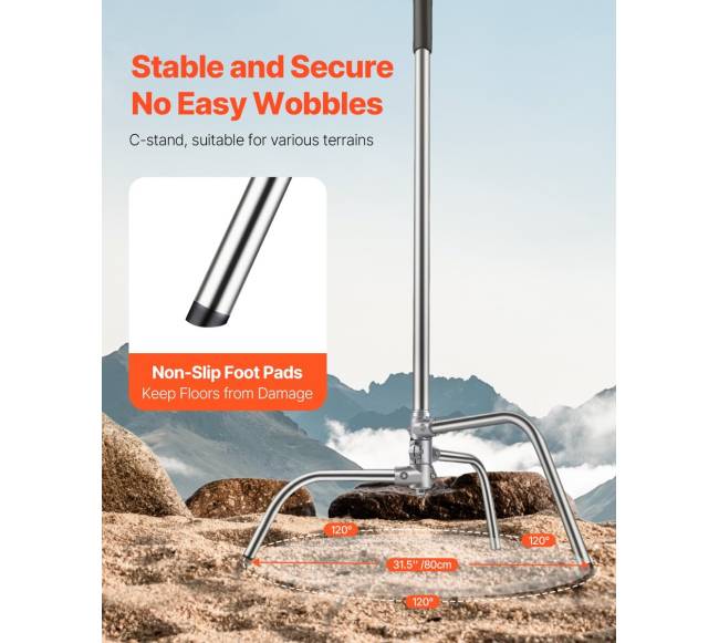 C stovas su strėle fotografijos įrangai4