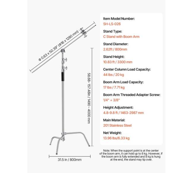 C stovas su strėle fotografijos įrangai6